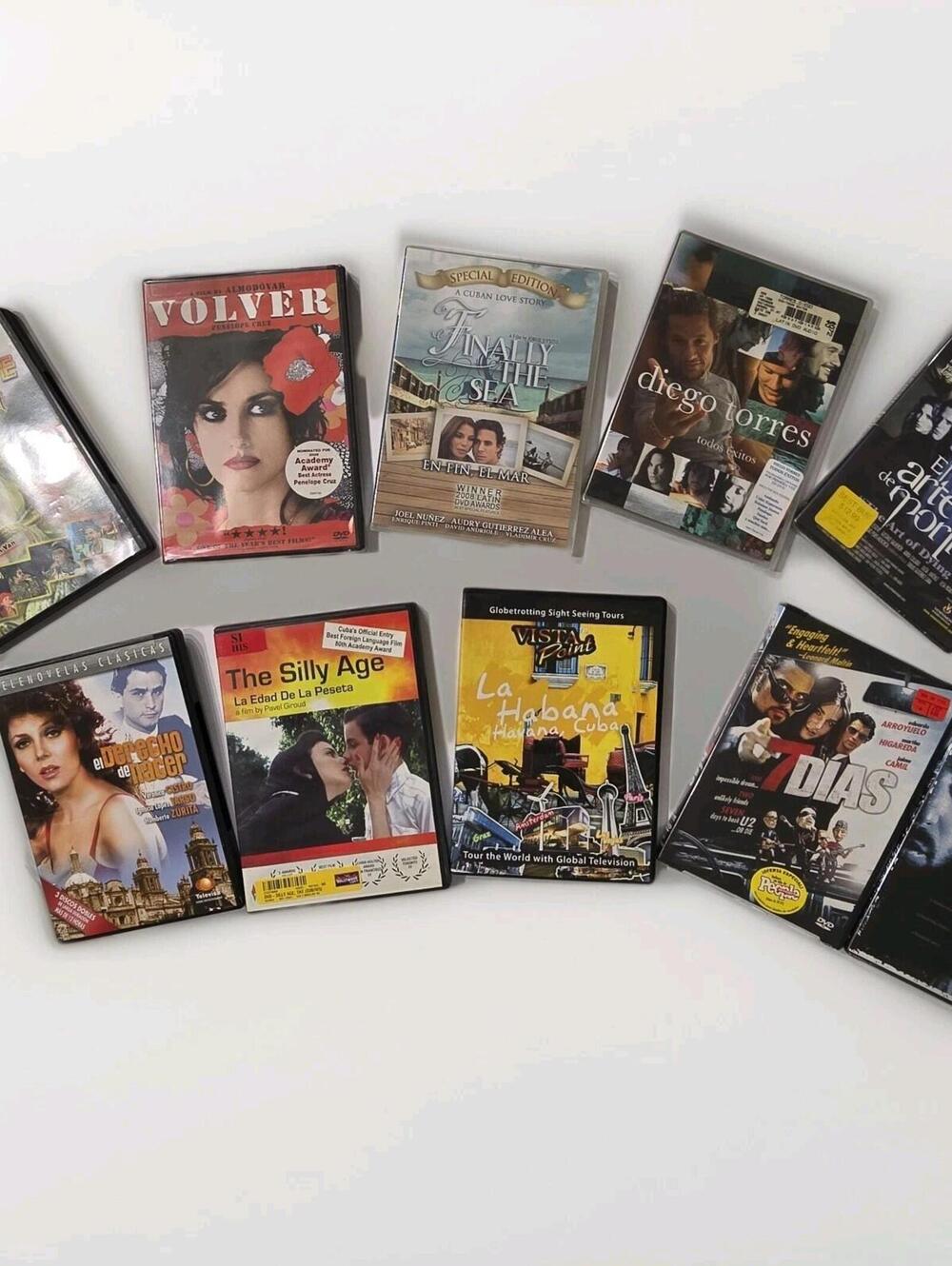 Lot 10  Cuban DVDs Penelope Cruz, La Edad de la Peseta  Films Music Telenovela